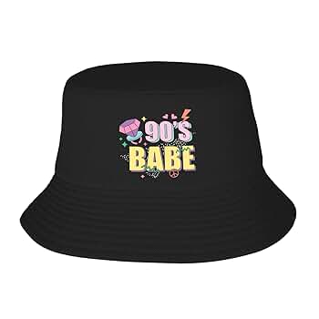 90s Retro 90s Babe Bucket Hats Fashion Sun Cap Packable